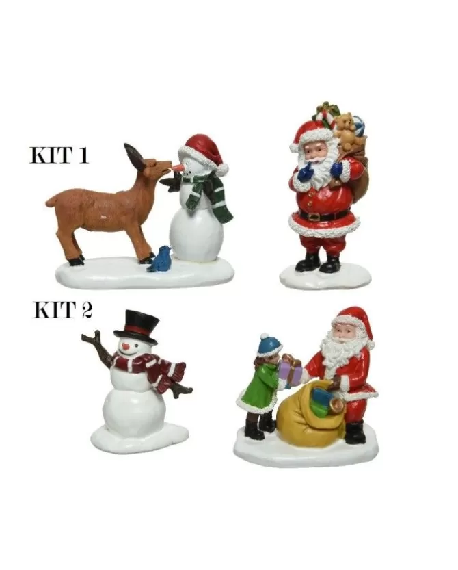 1Kit Figure Natalizie In Poliresina Babo Natale Renna E Pupazzo Di Neve>KAEMING Best Sale
