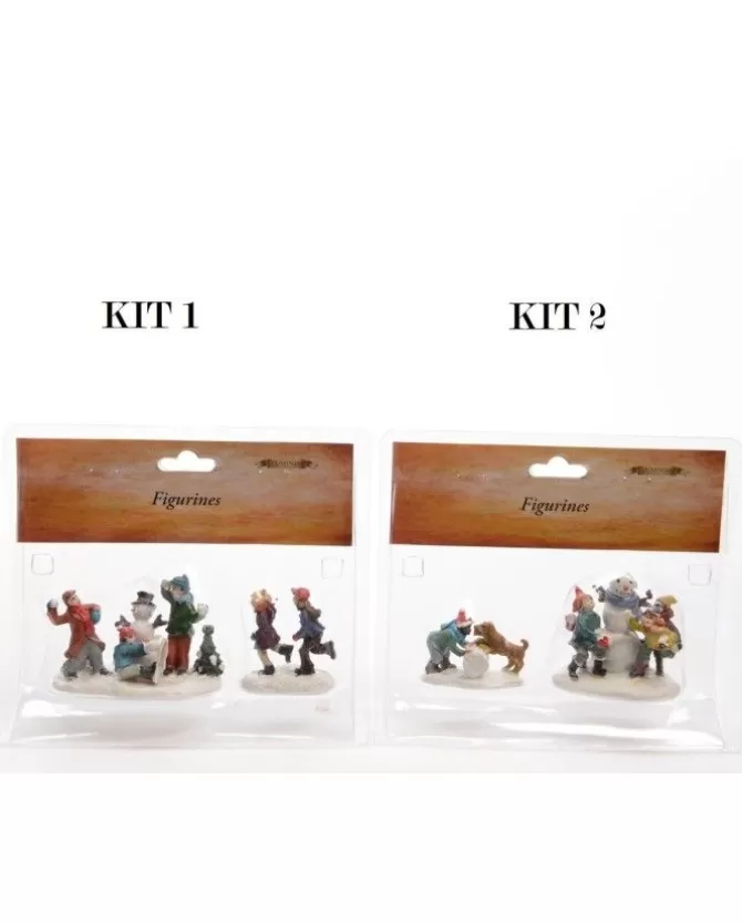 1Kit Figure Natalizie In Poliresina Bimbi E Pupazzo Di Neve>KAEMING Outlet