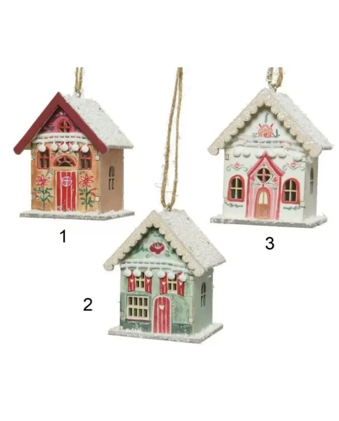 1Pz Addobbo Appendino Casetta In Legno Colorata Per Albero Di Natale>KAEMING Online