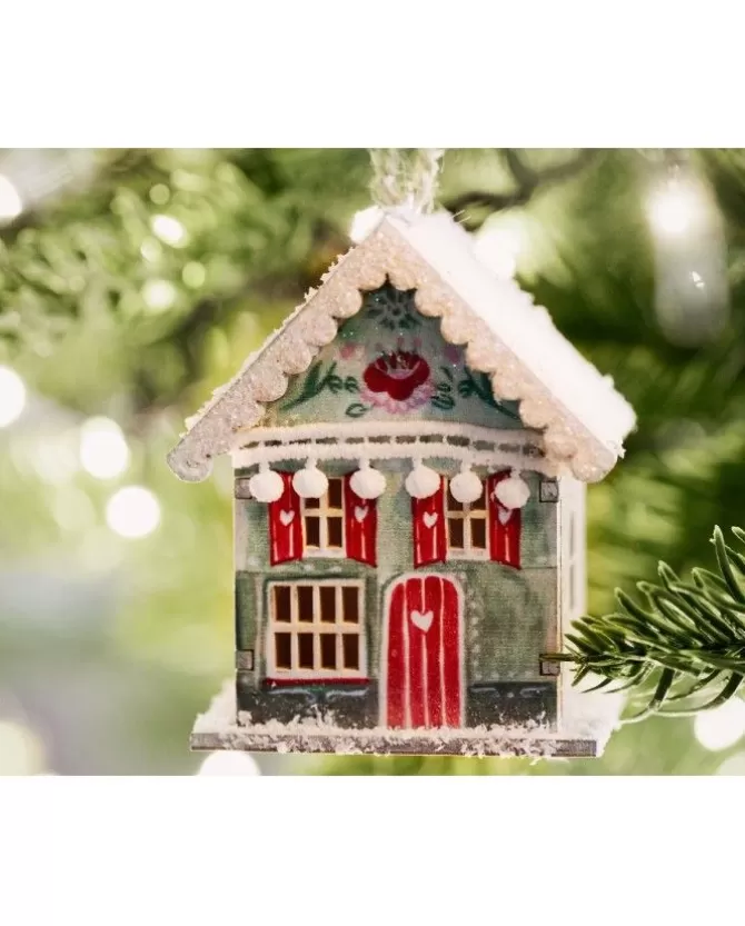 1Pz Addobbo Appendino Casetta In Legno Colorata Per Albero Di Natale>KAEMING Online