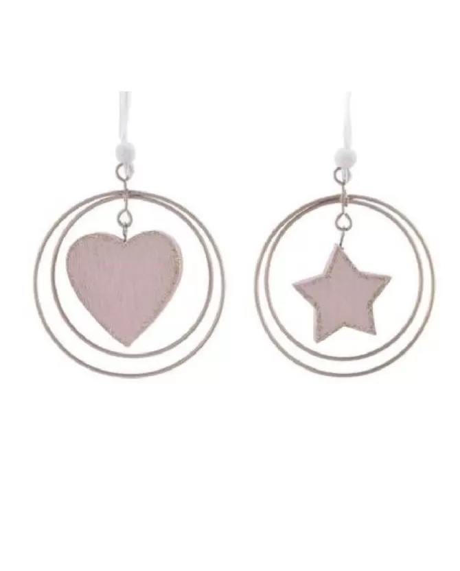 1Pz Addobbo Appendino Decoro Stella/Cuore Per Abero Di Natale>KAEMING New