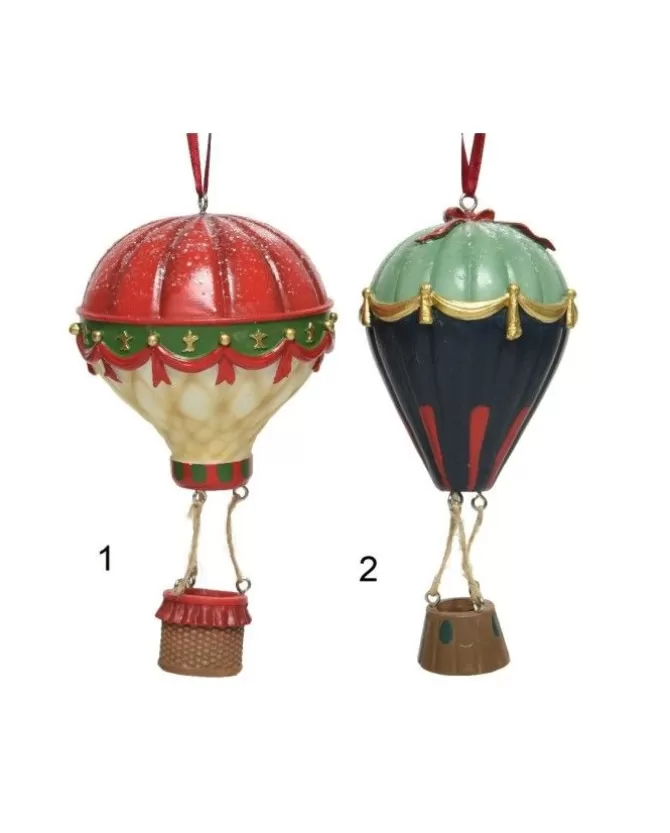 1Pz Addobbo Appendino Mongolfiera In Poliresina Glitterato Per Albero Di Natale>KAEMING Cheap