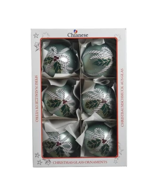 1Pz Pallina Di Vetro Decorata A Mano 80Mm>* Store