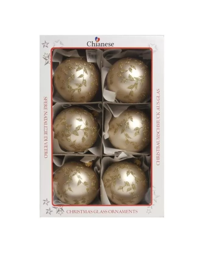 1Pz Pallina Di Vetro Decorata A Mano 80Mm>* Store