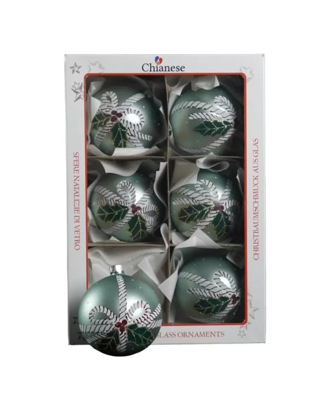 1Pz Pallina Di Vetro Decorata A Mano 80Mm>* Store