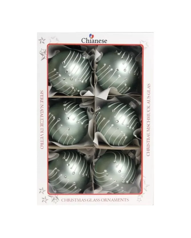 1Pz Pallina Di Vetro Decorata A Mano Tiffany Opaco 80Mm>* Cheap