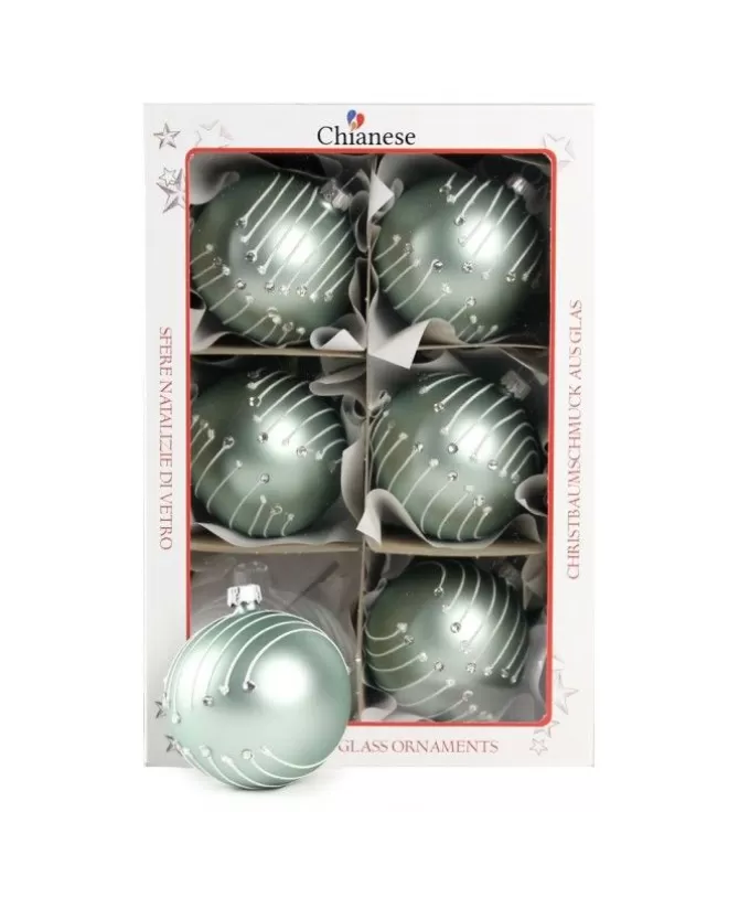 1Pz Pallina Di Vetro Decorata A Mano Tiffany Opaco 80Mm>* Cheap