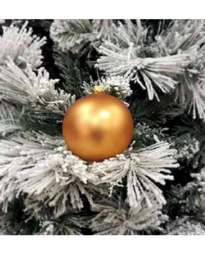 1Pz Pallina Sfera Di Vetro Liscia 100Mm Per Albero Di Natale Bronzo>* Online