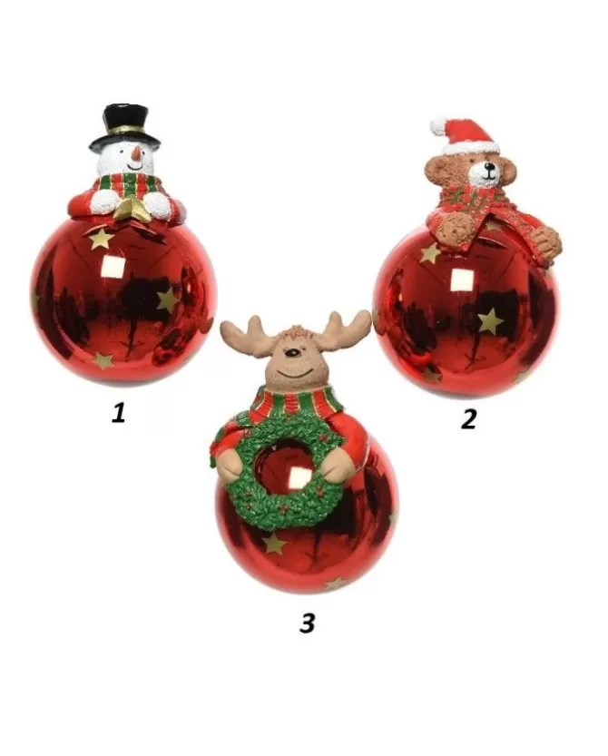 1Pz Palline Sfere Di Vetro Decorate 80Mm Per Albero Di Natale>KAEMING Discount