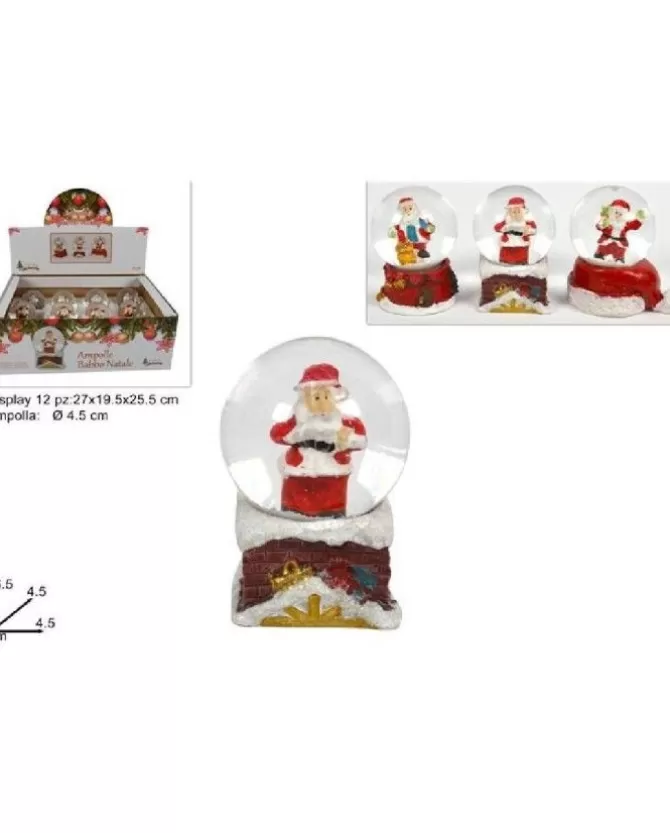 Addobbo Ampolla Con Babbo Natale 4,5Cm 3 Varianti>DUE ESSE CHRISTMAS Outlet