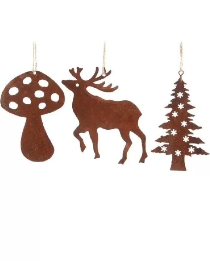 Addobbo Appendino Cervo Albero Fungo Di Ferro 11X11 Cm Per Albero Di Natale>KAEMING Online