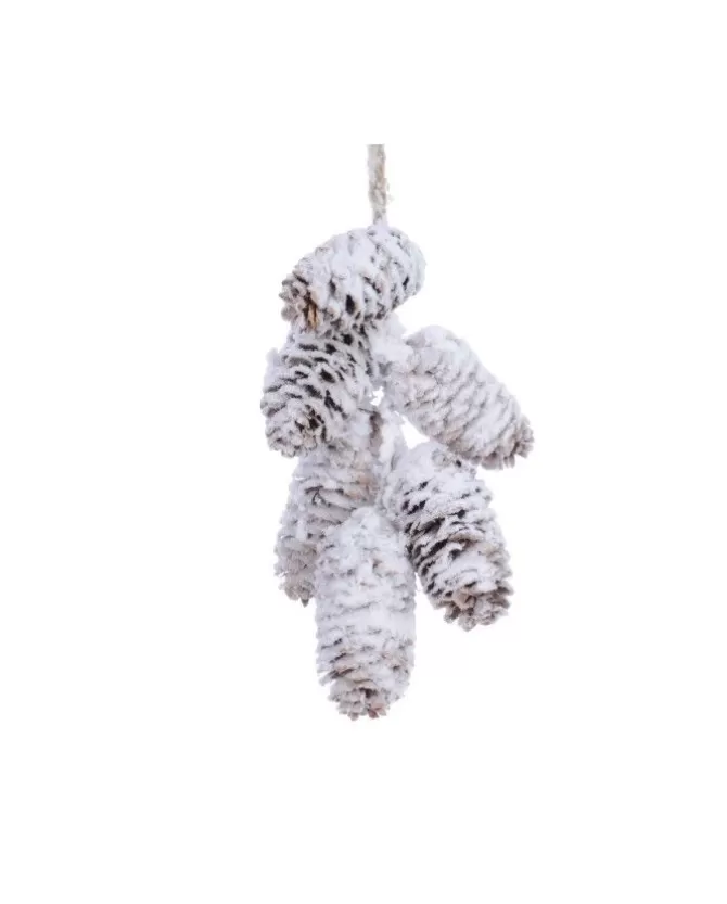 Addobbo Appendino Set Pigne Innevate 18 Cm Per Albero Di Natale>KAEMING New