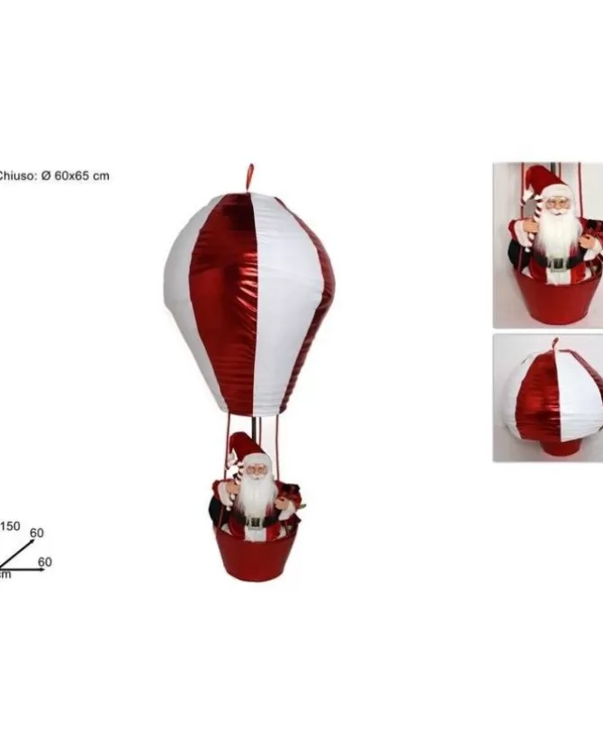 Addobbo Babbo Natale In Mongolfiera 150Cm>DUE ESSE CHRISTMAS Outlet