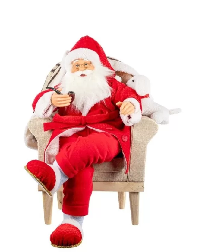 Addobbo Babbo Natale In Poltrona 55X45X75Cm Per Decorazioni Di Natale>ARPIMEX Sale