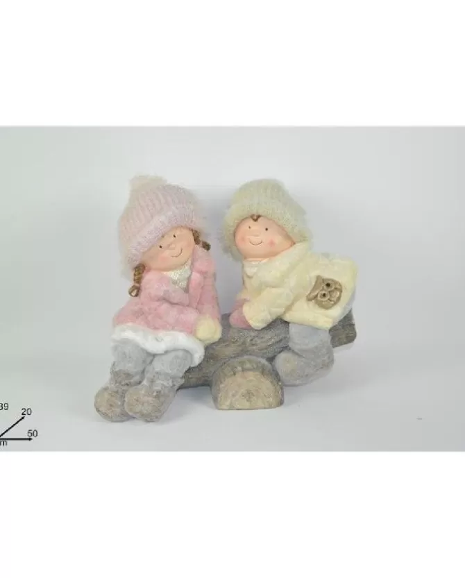 Addobbo Bimbi Che Giocano Sul Tronco 39X20X50 Cm>DUE ESSE CHRISTMAS Store