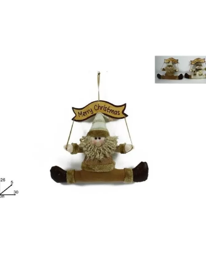 Addobbo Dietroporta Fuoriporta Babbo Natale 26X5X30 Cm>DUE ESSE CHRISTMAS Sale