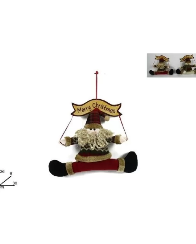 Addobbo Dietroporta Fuoriporta Country Babbo Natale 28X6X30 Cm>DUE ESSE CHRISTMAS Fashion
