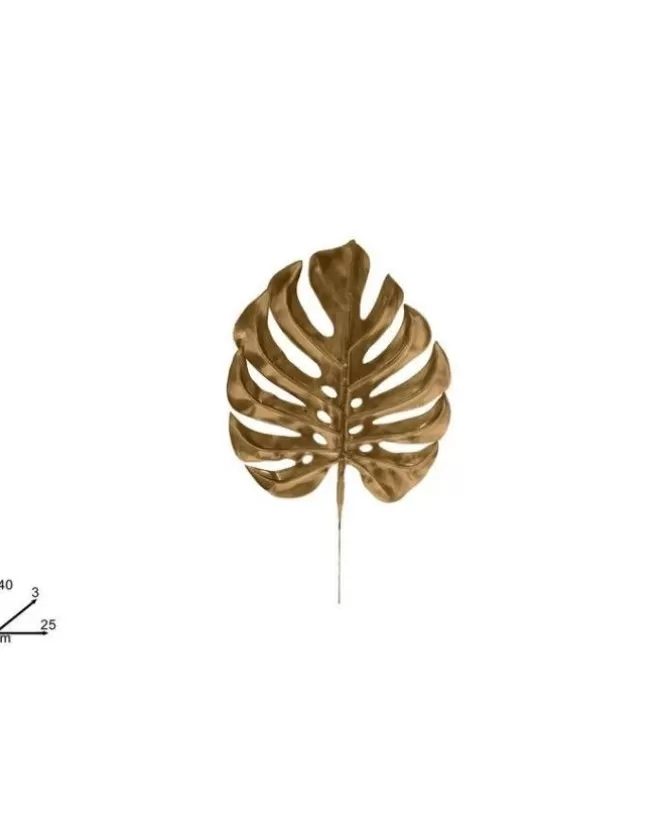 Addobbo Foglia Decorativa Laminata Oro 40 Cm>* Fashion