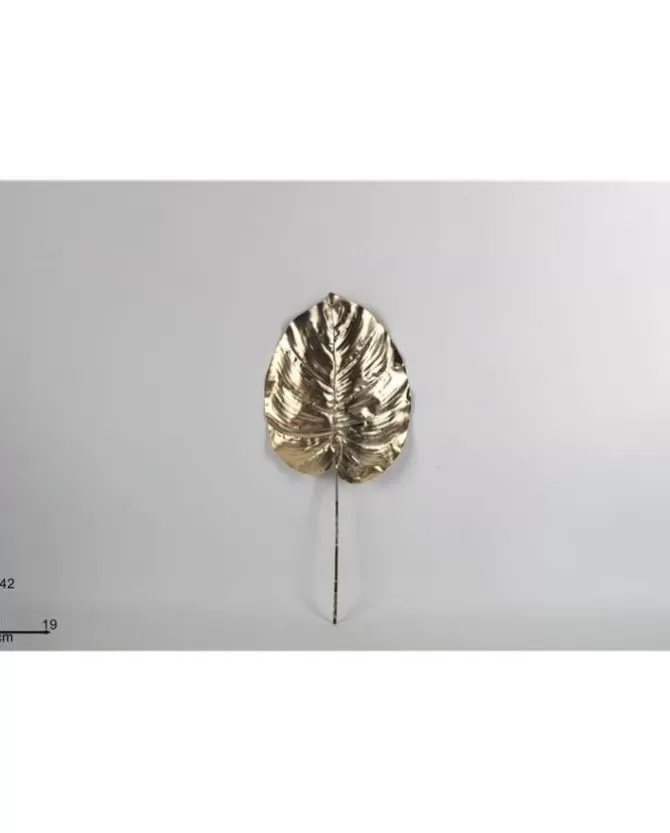 Addobbo Foglia Decorativa Oro 42X19 Cm>DUE ESSE CHRISTMAS Flash Sale