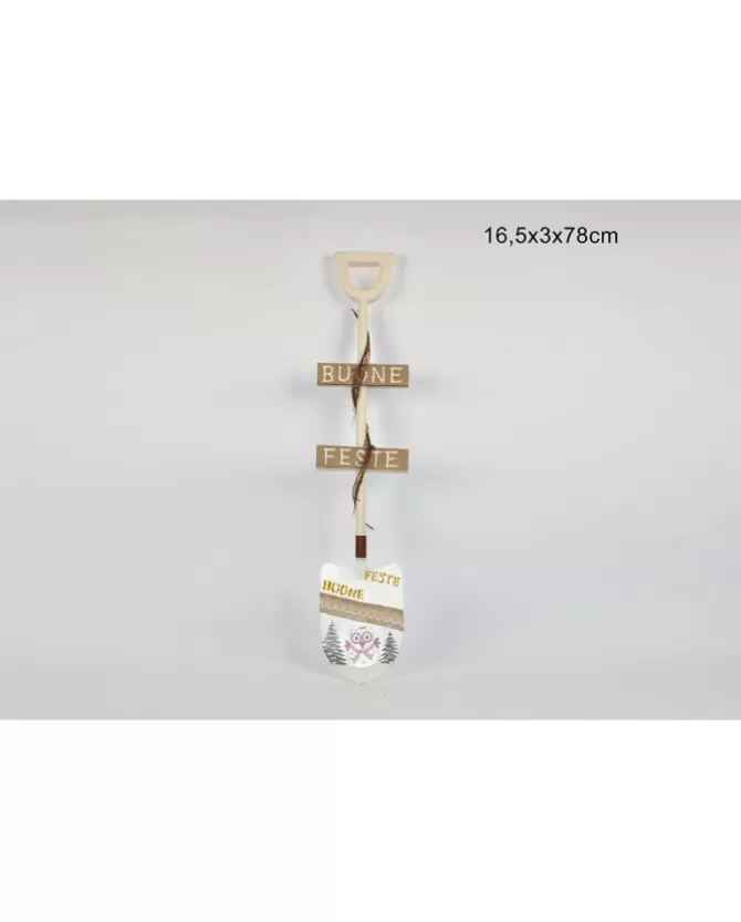 Addobbo Pala Di Metallo E Juta Con Scritta Buone Feste Per Natale 16,5X3X78 Cm>DUE ESSE CHRISTMAS Cheap