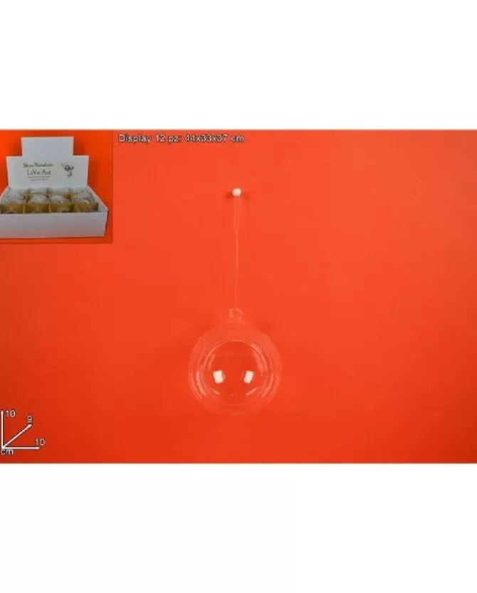 Addobbo Palla Di Vetro Aperta 10 Cm Per Albero Di Natale>DUE ESSE CHRISTMAS Online