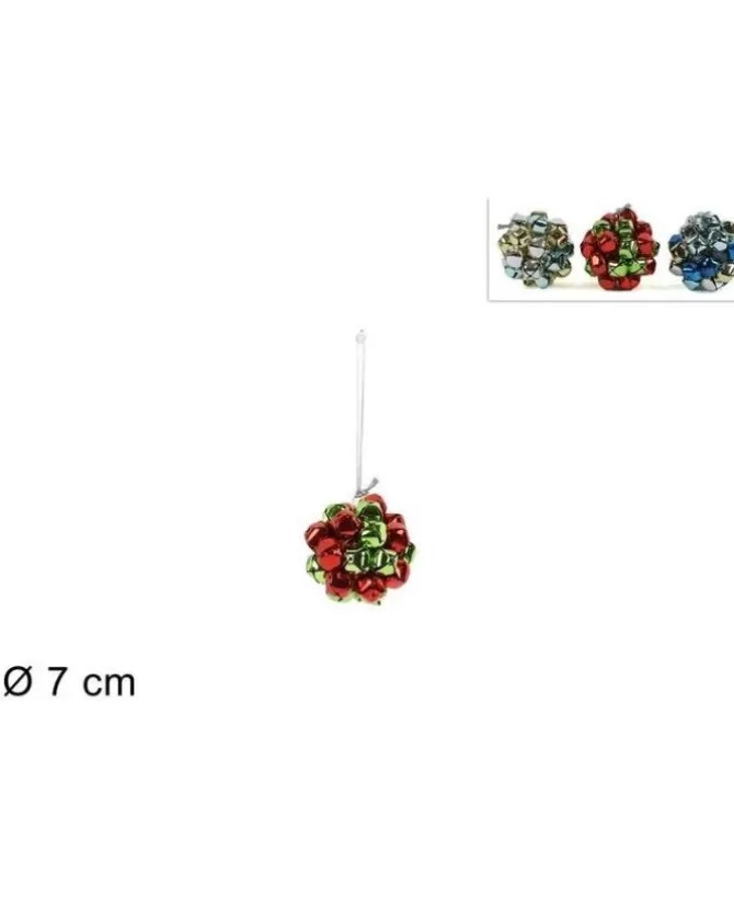 Addobbo Palla Sfera Con Campanellini O7Cm Per Labero Di Natale>DUE ESSE CHRISTMAS New