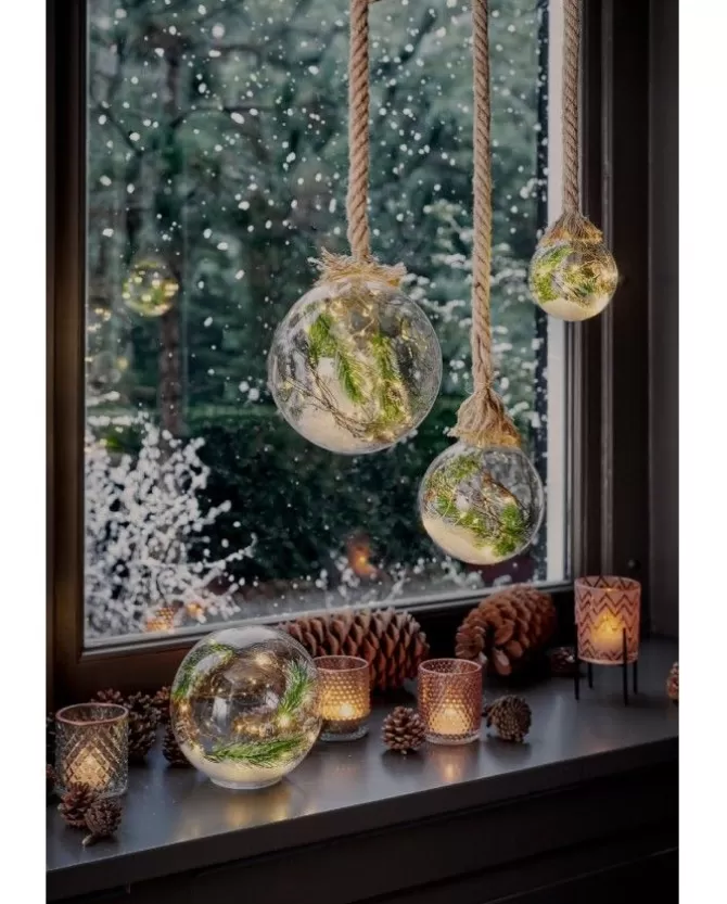 Addobbo Pallina Sfera A Batteria Con Corda E Led Per Albero Di Natale O10Cm>KAEMING Discount