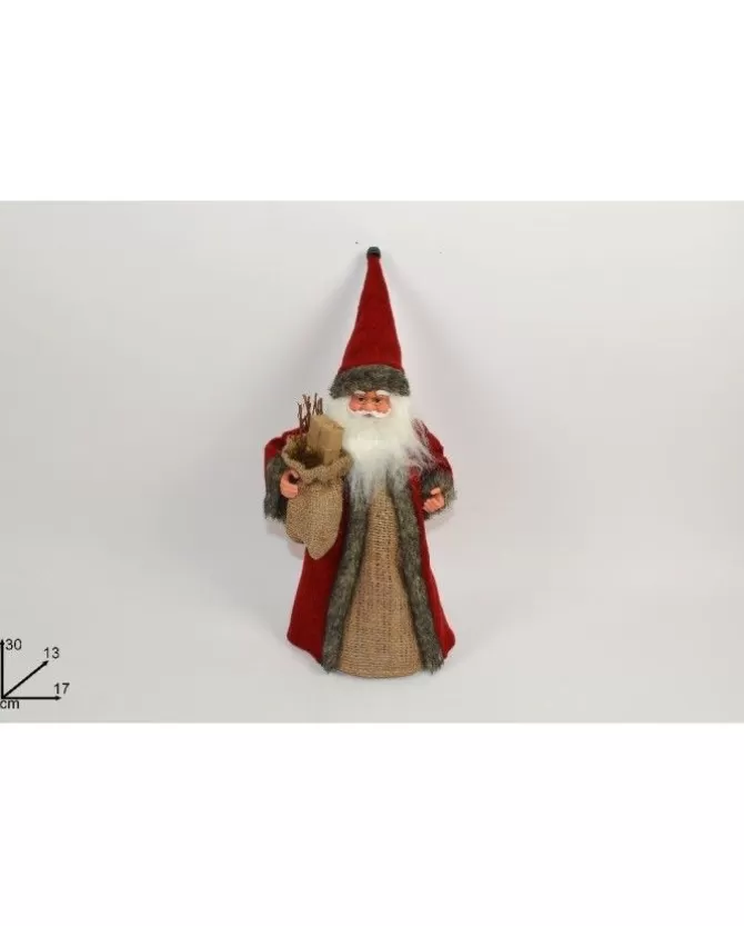 Addobbo Puntale Per Albero Di Natale Babbo Natale Vestito Di Juta 30X13X17 Cm>* Cheap