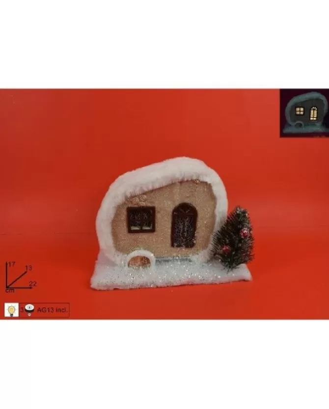 Addobbo Roulotte 22Cm Con Luce E Tessuto Innevata>DUE ESSE CHRISTMAS Shop