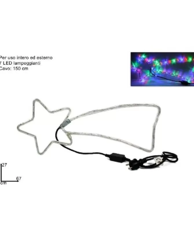 Addobbo Stella Cometa Da Esterno Con Luci A Led Lampeggianti 27X67 Cm>DUE ESSE CHRISTMAS Flash Sale