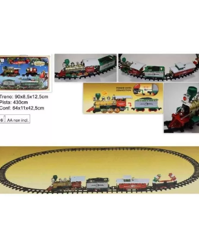 Addobbo Trenino Natalizio Per Albero Di Natale Con Suoni E Luci>DUE ESSE CHRISTMAS Outlet