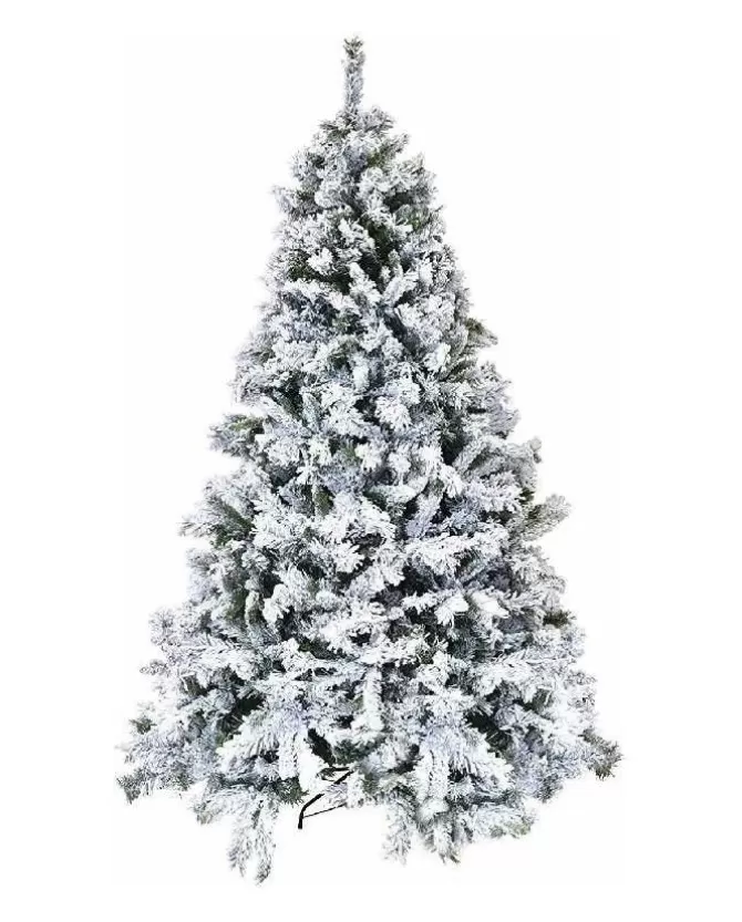 Albero Di Natale Alaska Bianco Innevato H240 Cm Montaggio A Gancio>XONE New