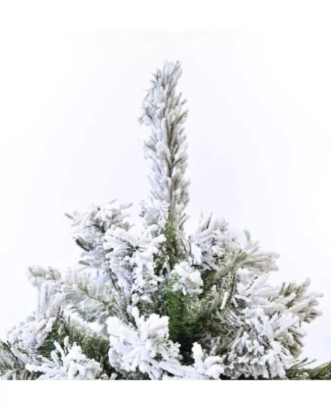 Albero Di Natale Alaska Bianco Innevato H240 Cm Montaggio A Gancio>XONE New