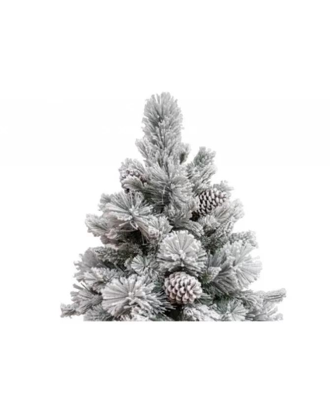 Albero Di Natale Bianco Innevato Big Sky Con Pigne 180Cm | Chianese>XONE Best