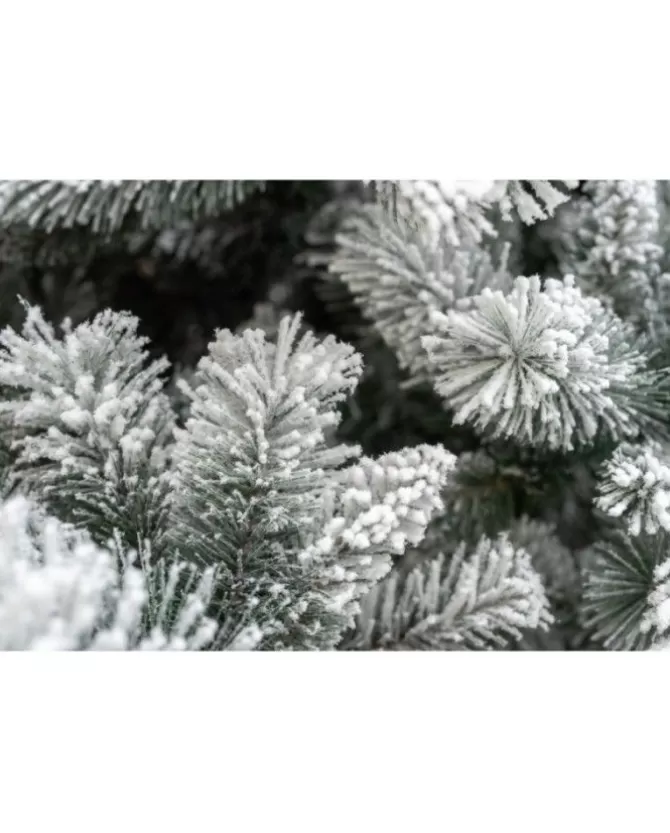 Albero Di Natale Bianco Innevato Big Sky Con Pigne 210 Cm | Chianese>XONE Discount