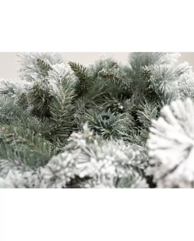Albero Di Natale Bianco Innevato Big Sky Con Pigne 210 Cm | Chianese>XONE Discount