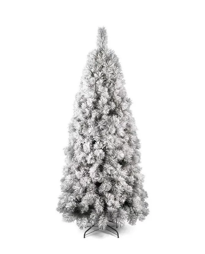 Albero Di Natale Bianco Innevato Montana Slim 210 Cm | >ARPIMEX New