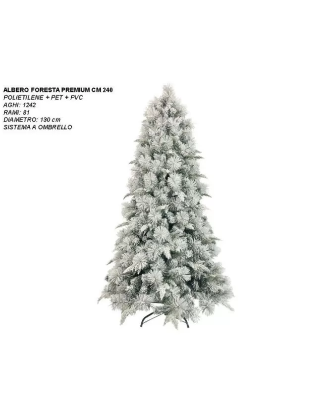 Albero Di Natale Modello Foresta Premium Innevato 240 Cm>MAZZEO Store