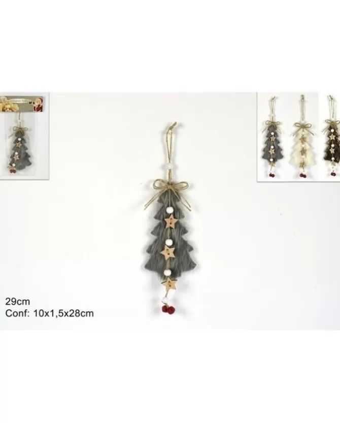 Albero Legno 29Cm 3 Col. Art.Shy-W10512W>DUE ESSE CHRISTMAS Cheap