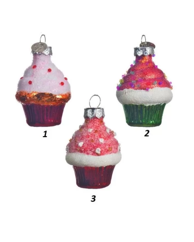 Appendini Di Vetro Cupcake 3Col H60Cm 1Pz Per Albero Di Natale>KAEMING Best