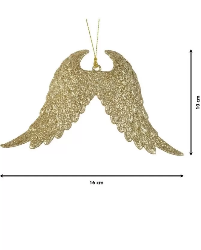Appendino Decoro Da Albero 16 Cm Ali D'Angelo Glitterate>KAEMING Clearance