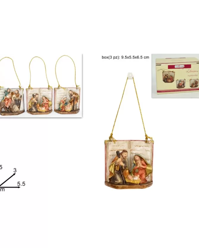 Appendino Libricino Nativita Addobbo Per Albero Di Natale H5 P3 L5.5>DUE ESSE CHRISTMAS Shop