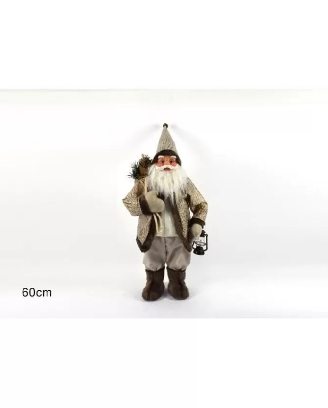 Babbo Natale Con Cappotto E Lanterna 60Cm>DUE ESSE CHRISTMAS Shop