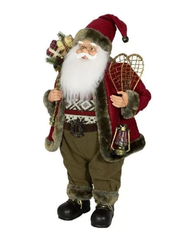 Babbo Natale Con Racchette E Lanterna 80Cm>* Shop