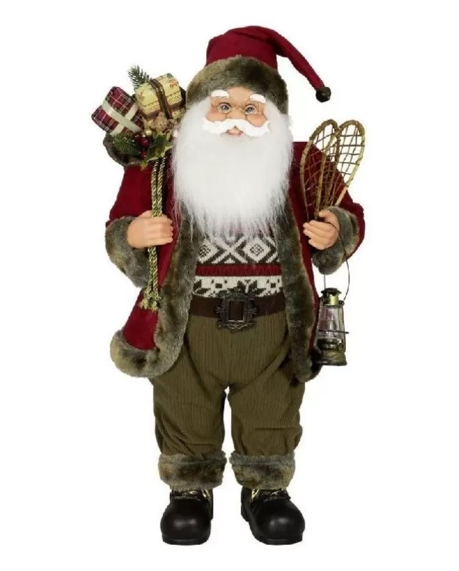 Babbo Natale Con Racchette E Lanterna 80Cm>* Shop