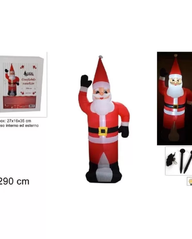 Babbo Natale Gonfiabile Con Luce Per Esterno E Interno 240 Cm>DUE ESSE CHRISTMAS New
