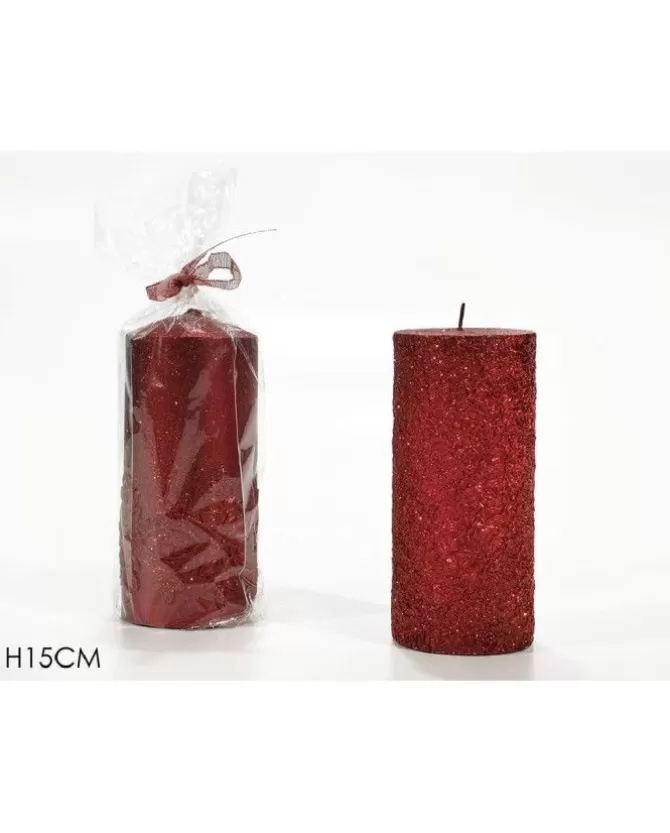 Candela Cilindro 15 Cm Rossa 2 Modelli Assortiti>GENERAL TRADE Sale