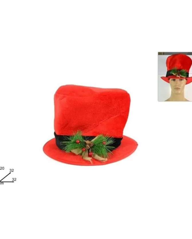 Cappello Cilindro Rosso Con Bacche>DUE ESSE CHRISTMAS Cheap