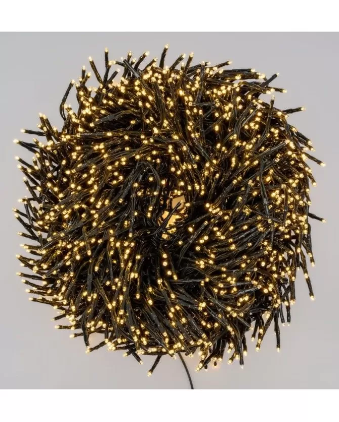 Catena Lineare Festone Cluster O12Cm Ftlg 3300 Miniled Bianco Caldo 4+33,5M>LOTTI New