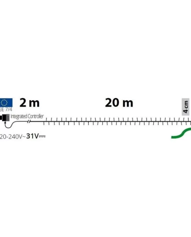 Catena Lineare Tl-C 500 Led Multicolor O5Mm Reflex, Memory Controller 8 Giochi D>LOTTI Outlet